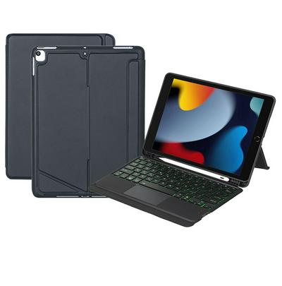 T102-AS For iPad 10.2 2021&2020&2019/Air3 10.5&Pro 10.5 inch upper pen slot touch backlight detachable Bluetooth keyboard leather case