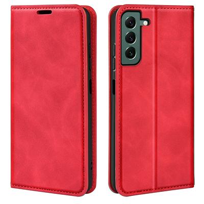 For Samsung Galaxy S23 plus Skin Feel Magnetic Attraction Flip Leather Wallet Case with Card Slot and Stand