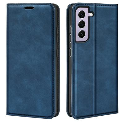 For Samsung Galaxy S23 Skin Feel Magnetic Attraction Flip Leather Wallet Case with Card Slot and Stand