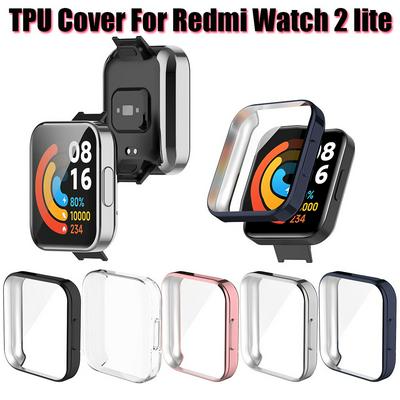 Full Coverage TPU Screen Protector Case Cover For Xiaomi Redmi Watch 2 Lite Smart Watch Plating Protective Shell Frame