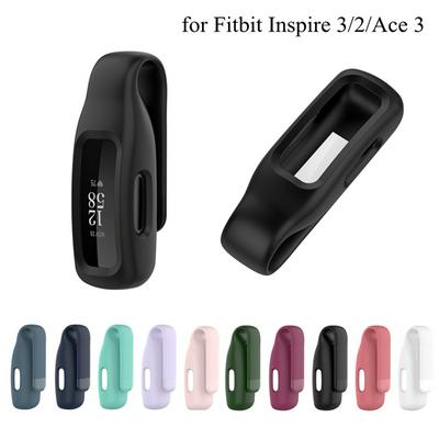 For Fitbit Inspire 3 / Inspire 2 / Ace 3 Silicone Clip Holder Protective Case Anti-Drop Fitness Tracker Cover