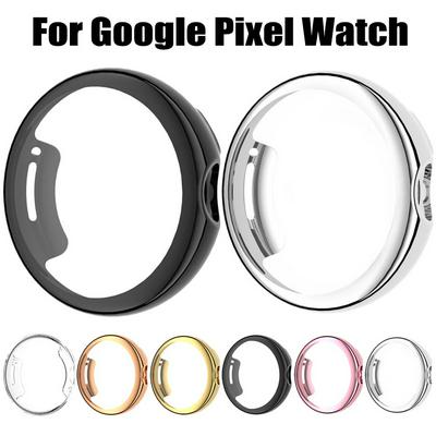 Plating Soft TPU Case Cover For Google Pixel Watch Smart Watch Band Screen Protector for Google Pixel Watch Case