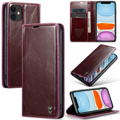 For iPhone 11 Crazy Horse Pattern Shockproof PU Leather Phone Case