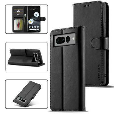 For Google pixel 7 Pro Magnetic Button Calf Pattern PU Leather + TPU Wallet Phone Case