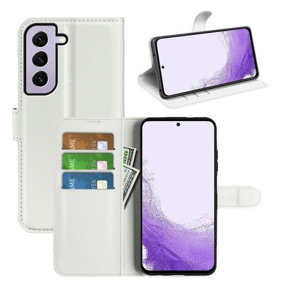 For Samsung Galaxy S23 Lychee Pattern Folio Flip Leather Case with Stand and Card Slots Function