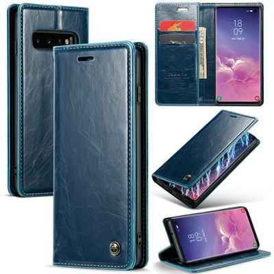 For Samsung Galaxy S10 Crazy Horse Pattern Shockproof PU Leather Phone Case