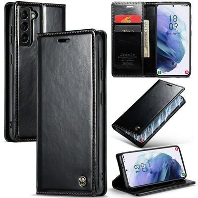 For Samsung Galaxy S21 Plus Crazy Horse Pattern Shockproof PU Leather Phone Case