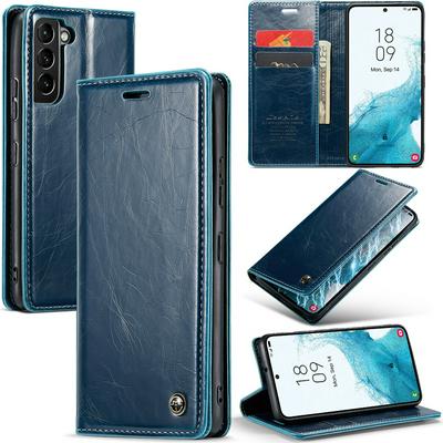 For Samsung Galaxy S22 Crazy Horse Pattern Shockproof PU Leather Phone Case