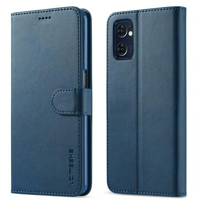 For Samsung OPPO A77 5G/A97 5G/A57 4G/5G Magnetic Button Calf Pattern PU Leather + TPU Wallet Phone Case