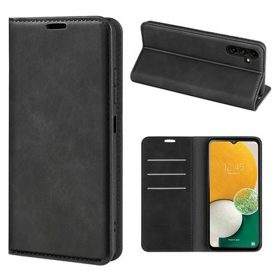 For Samsung Galaxy A14 5G Skin Feel Magnetic Attraction Flip Leather Wallet Case with Card Slot and Stand
