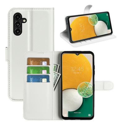 For Samsung Galaxy A14 5G  Lychee Pattern Folio Flip Leather Case with Stand and Card Slots Function