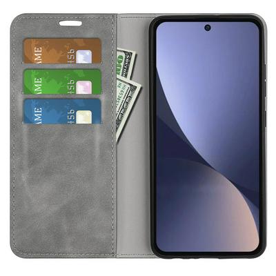 For Xiaomi 13 Skin Feel Magnetic Attraction Flip Leather Wallet Case with Card Slot and Stand