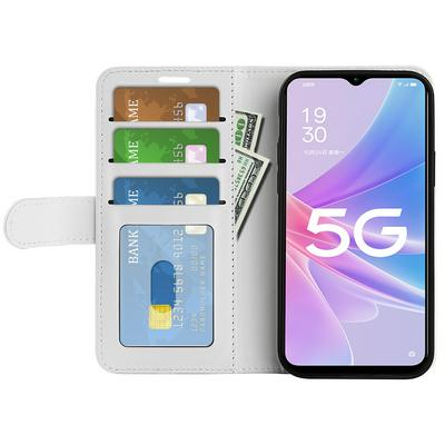 For OPPO A58 R64 Pattern Single Folded Edge Folio Flip Leather Wallet Phone Case