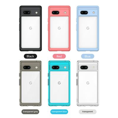 For Google Pixel 7 Pro TPU + Acrylic Back Cover Anti-fall Clear Phone Case with Independent PC Buttons 