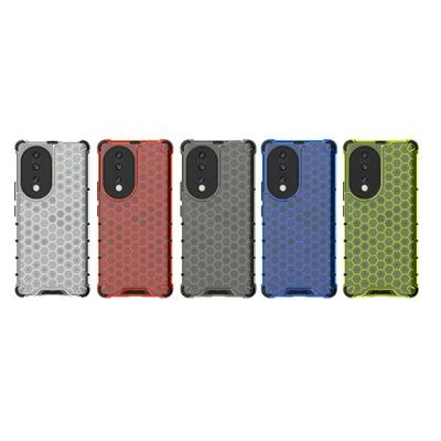 For Honor 80 Pro Honeycomb Textured Well-protected TPU + PC Phone Case Cover