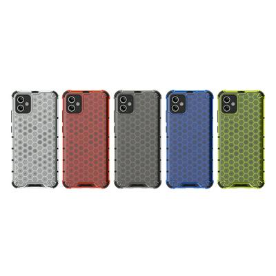 For Samsung Galaxy A04E Honeycomb Textured Well-protected TPU + PC Phone Case Cover