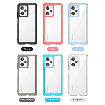 For Xiaomi Redmi Note 12 Pro TPU + Acrylic Back Cover Anti-fall Clear Phone Case with Independent PC Buttons 