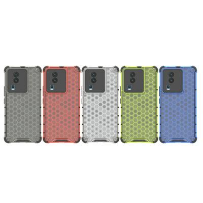 For Vivo iQOO Neo7 Honeycomb Textured Well-protected TPU + PC Phone Case Cover