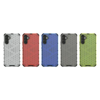 For Samsung Galaxy A34 5G Honeycomb Textured Well-protected TPU + PC Phone Case Cover