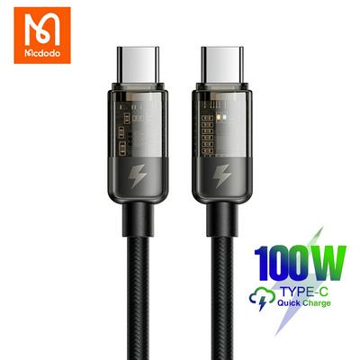 Mcdodo CA-284 100W USBC to Type C Cable For Xiaomi POCO F4 Samsung Huawei Macbook Smart Charge Data Sync Cord PD Fast Chargr Phone Wire