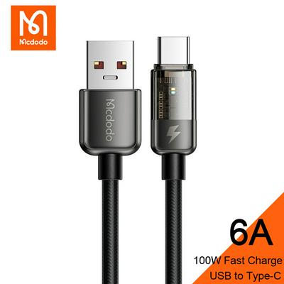 Mcdodo CA-315 6A USB to Type C Cable For Xiaomi POCO F3 Huawei P50 Samsung 100W PD Phone Fast Charging Cord USBC Charge Data Sync Wire