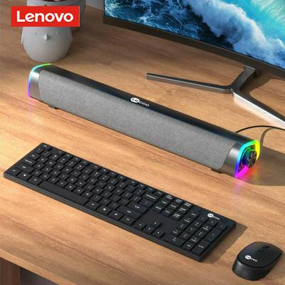 Lenovo DS101 Wired Soundbar Dual Speakers and Dual Diaphragms Colorful Lights Surround Subwoofer Laptop Desktop General Purpose