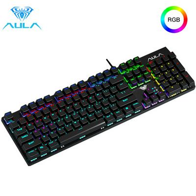 AULA S2022 Mechanical Keyboard Wired USB Desktop Computer  Notebook Green Axis Gaming Keyboard Game E-sports Internet Cafe