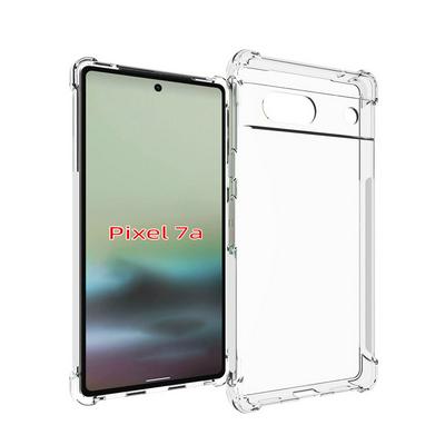 Anti-Fingerprint Non-Slip Waterproof Four Corners Shockproof Transparent Soft TPU Back Cover Protective Case for Google Pixel 7A