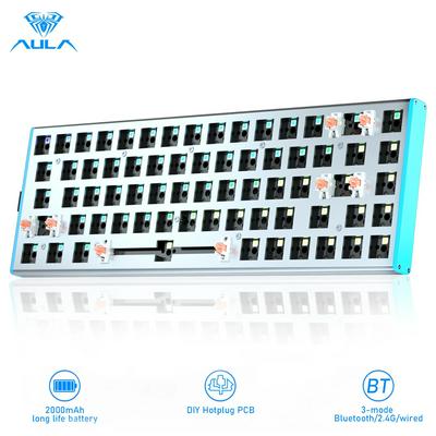 AULA F3368 Keyboard DIY Hotswap Keyboard Wired/Bluetooth/2.4G 68 Keys LED Backlit keyboard For MAC/I0S/ Android /Windows/ipad