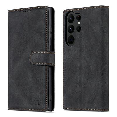 For Samsung Galaxy S23 ultra Magnetic Button Calf Pattern PU Leather + TPU Wallet Phone Case