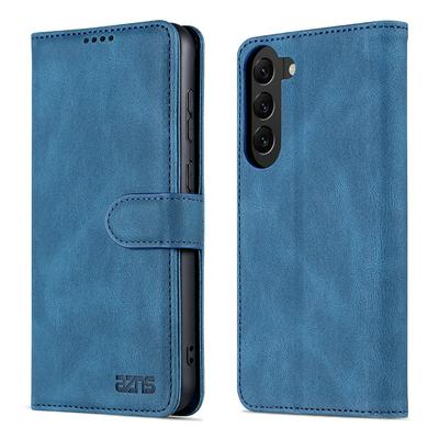 For Samsung Galaxy S23 plus Magnetic Button Calf Pattern PU Leather + TPU Wallet Phone Case