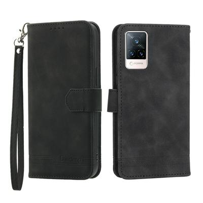 For Vivo Y21 5G Series Line Terms Strong Magnetic Closure PU Leather + TPU Wallet Case