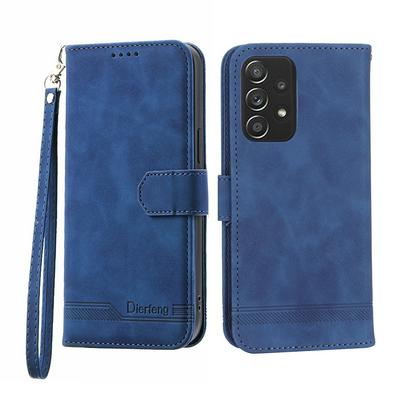 For Samsung Galaxy A52 5G Series Line Terms Strong Magnetic Closure PU Leather + TPU Wallet Case
