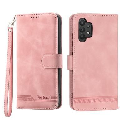 For Samsung Galaxy A32 4G Series Line Terms Strong Magnetic Closure PU Leather + TPU Wallet Case