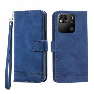 For Xiaomi Redmi 10A Series Line Terms Strong Magnetic Closure PU Leather + TPU Wallet Case