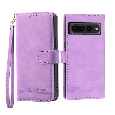 For Google Pixel 7 Pro Series Line Terms Strong Magnetic Closure PU Leather + TPU Wallet Case