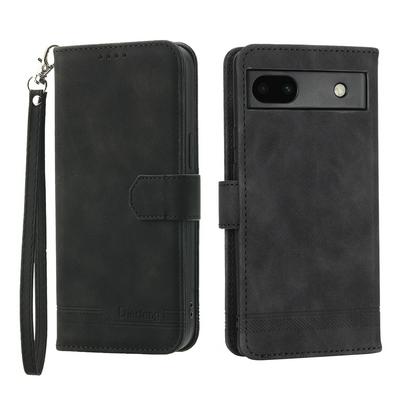 For Google Pixel 6A Series Line Terms Strong Magnetic Closure PU Leather + TPU Wallet Case