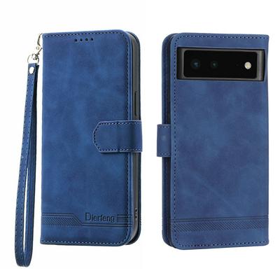 For Google Pixel 6 Series Line Terms Strong Magnetic Closure PU Leather + TPU Wallet Case