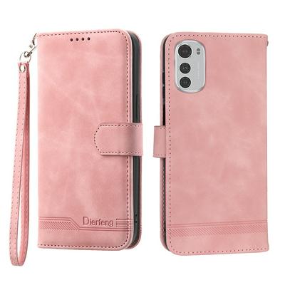 For Motorola Moto E32 4G Series Line Terms Strong Magnetic Closure PU Leather + TPU Wallet Case