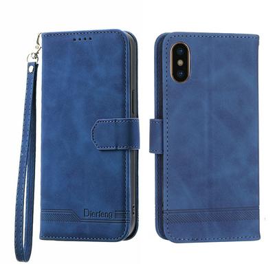 For iPhone XS Max Series Line Terms Strong Magnetic Closure PU Leather + TPU Wallet Case