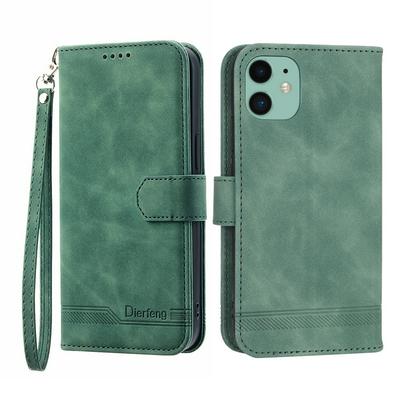 For iPhone 11 Series Line Terms Strong Magnetic Closure PU Leather + TPU Wallet Case