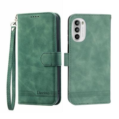 For Motorola Moto G52 Series Line Terms Strong Magnetic Closure PU Leather + TPU Wallet Case