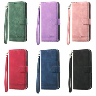 For iPhone 14 Pro Max Series Line Terms Strong Magnetic Closure PU Leather + TPU Wallet Case
