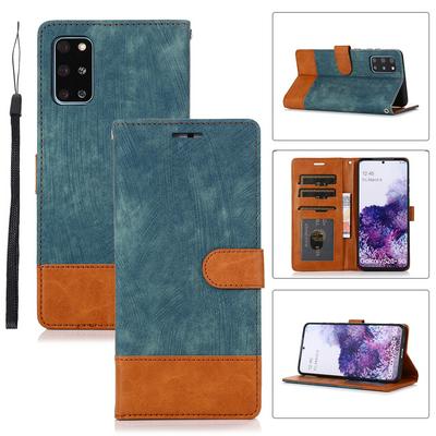 For Samsung Galaxy S20 plus Retro Splice Scratch-resistant PU Leather Phone Case
