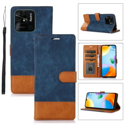 For Redmi 10C 4G  Retro Splice Scratch-resistant PU Leather Phone Case
