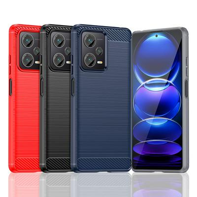 For Xiaomi Redmi Note 12 Pro plus Carbon Fiber Drawing Series Scratch Resistant Shock Absorption Soft TPU Back Cover Case