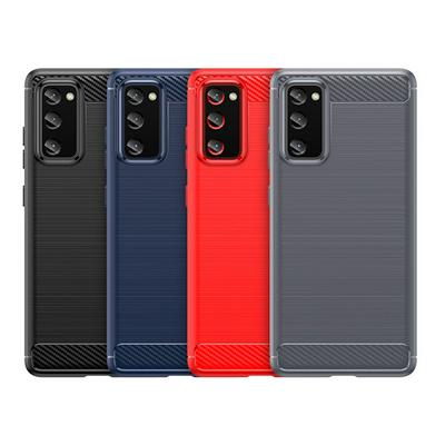 For Samsung Galaxy S20 Lite Carbon Fiber Drawing Series Scratch Resistant Shock Absorption Soft TPU Back Cover Case