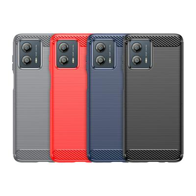 For Motorola G53 Carbon Fiber Drawing Series Scratch Resistant Shock Absorption Soft TPU Back Cover Case
