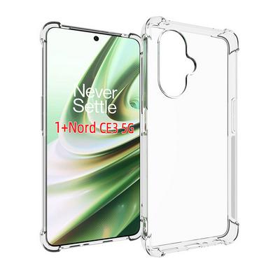 OnePlus Nord CE 3 Anti-Fingerprint Non-Slip Waterproof Four Corners Shockproof Transparent Soft TPU Back Cover Protective Case