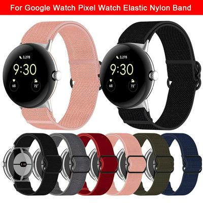 Elastic Woven Sports Bracelet Band Replacement Nylon Smart Watch Wrist Strap Waterproof Soft Sweat Proof for Google Pixel Watch